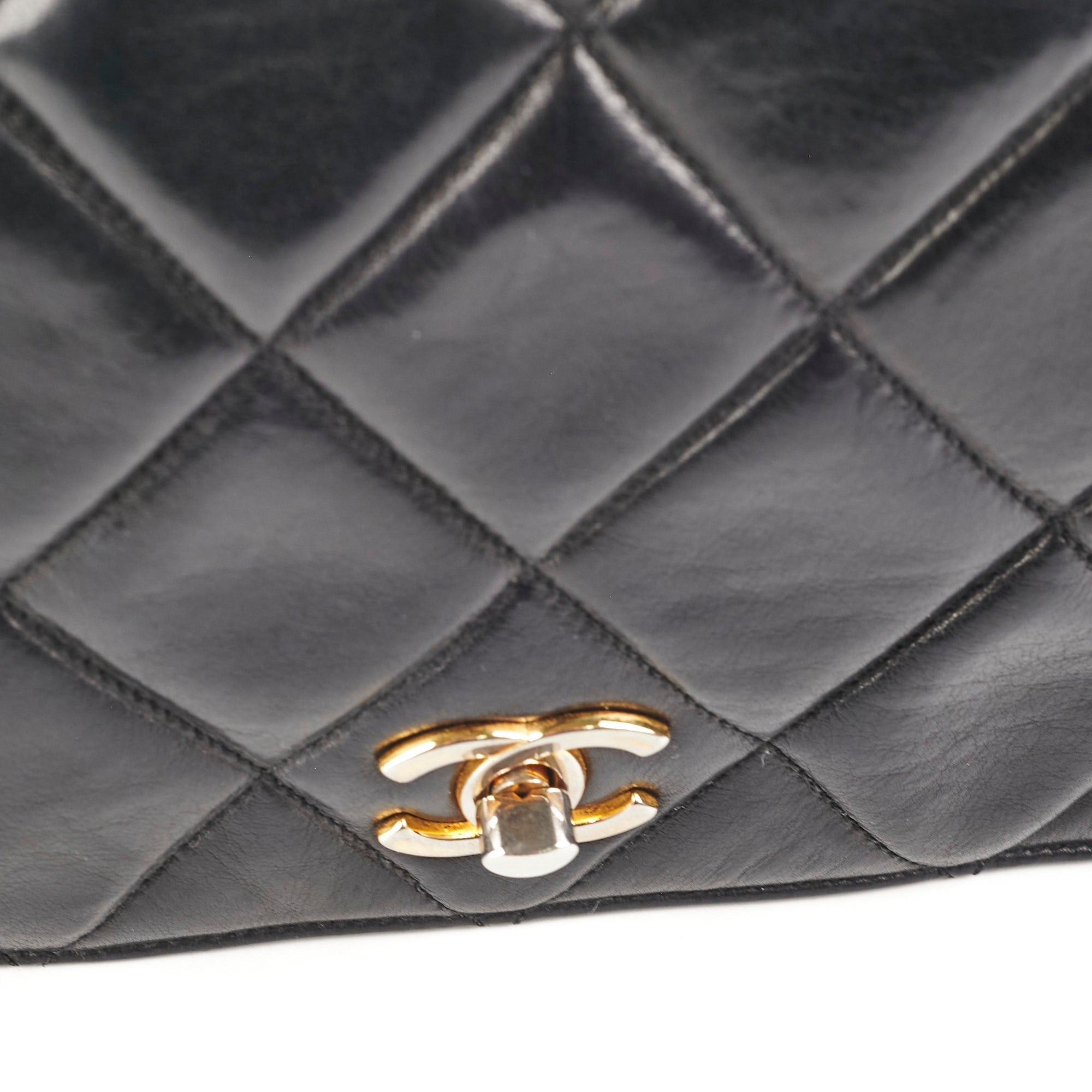 Chanel Vintage Lambskin Black Shoulder Bag