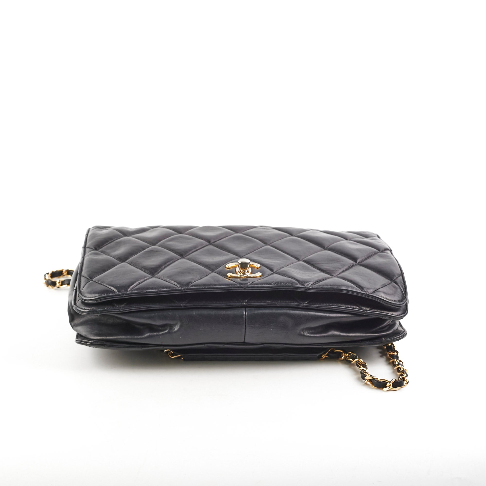 Chanel Vintage Lambskin Black Shoulder Bag