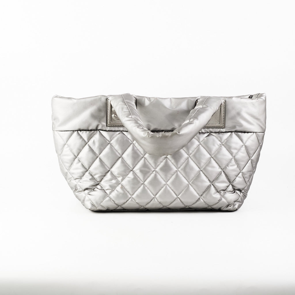Chanel Coco Cocoon Tote Bag Silver