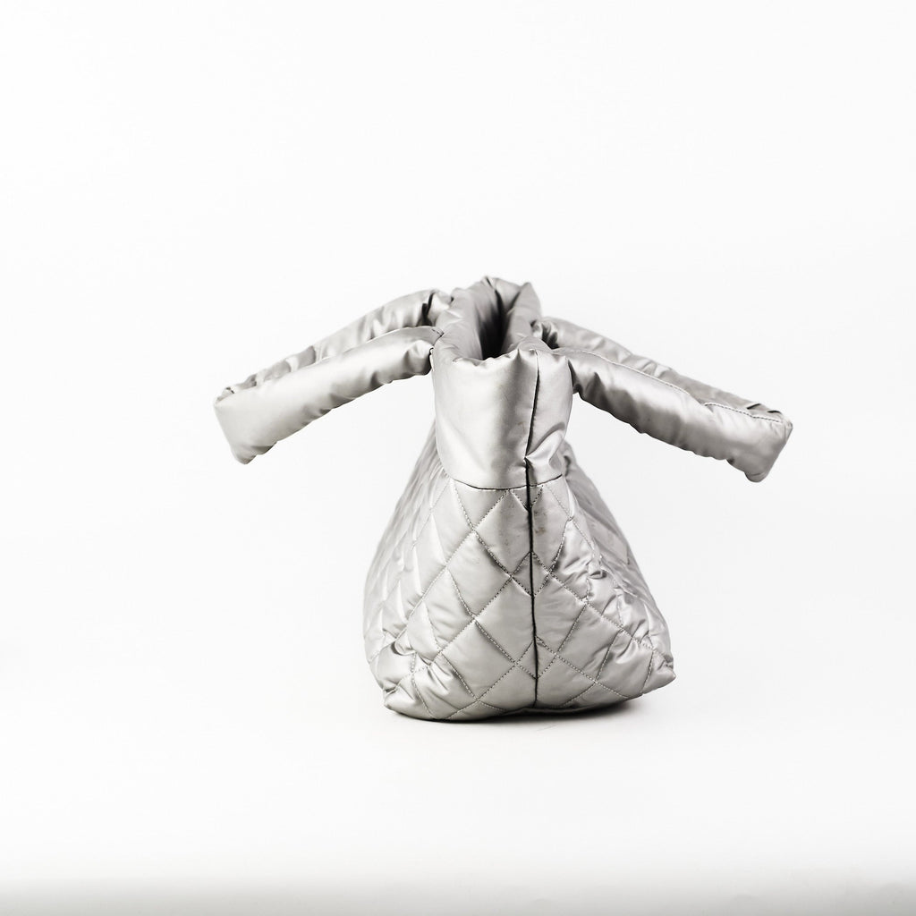 Chanel Coco Cocoon Tote Bag Silver