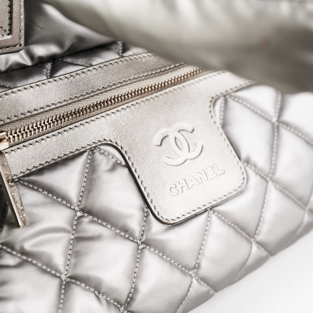 Chanel Coco Cocoon Tote Bag Silver