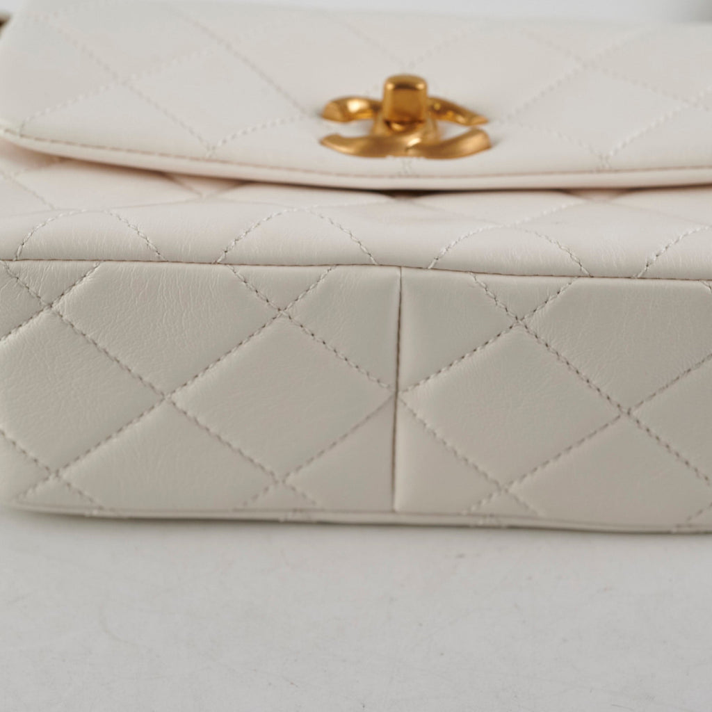 Chanel Seasonal Calfskin Shoulder Bag White