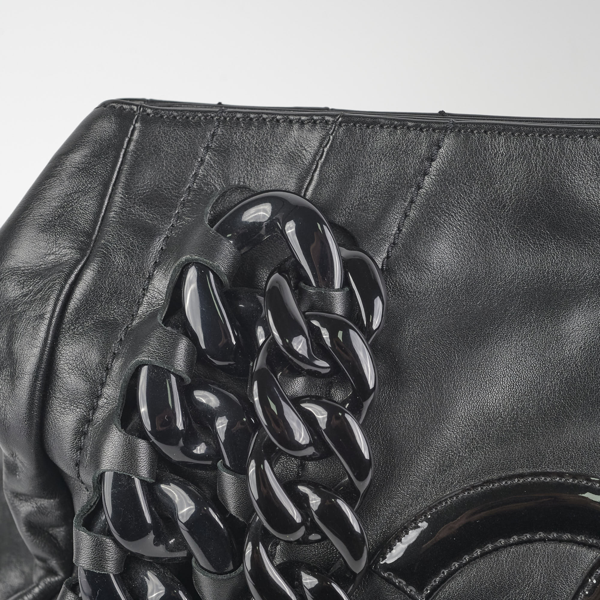 Chanel Resin Modern Chain Tote Black