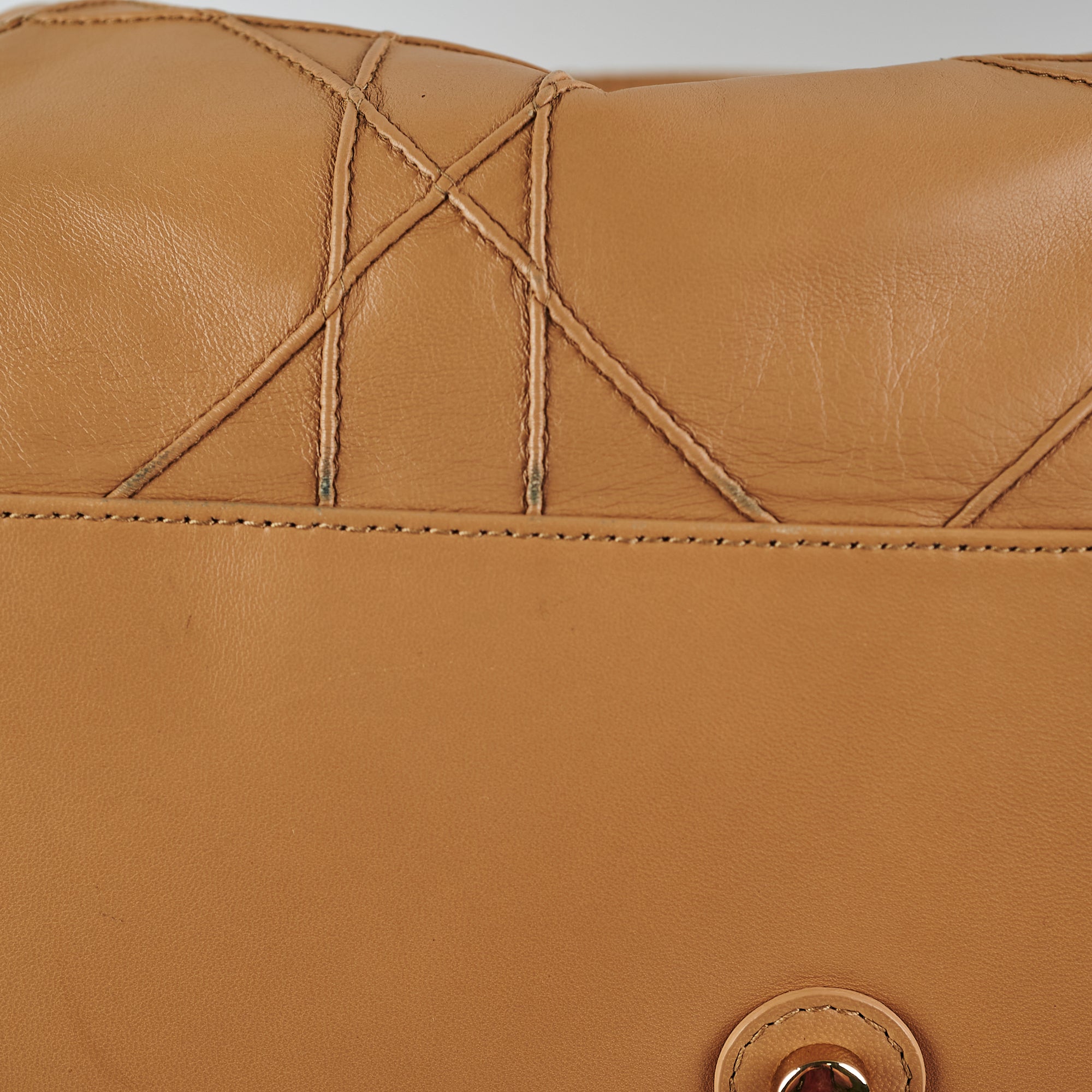 Dior Cannage Le Trente Leather Shoulder Bag Beige