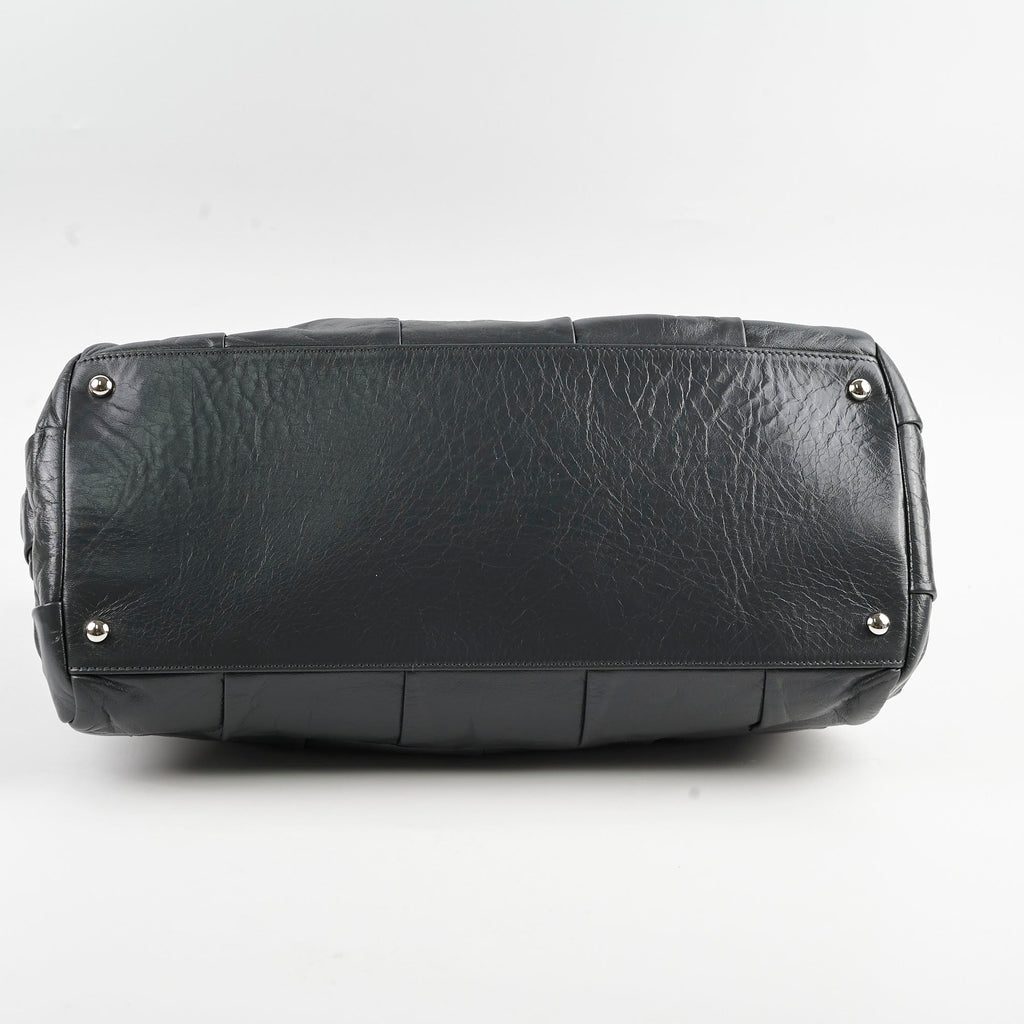 Chanel Igloo Accordian Tote Lambskin Dark Grey