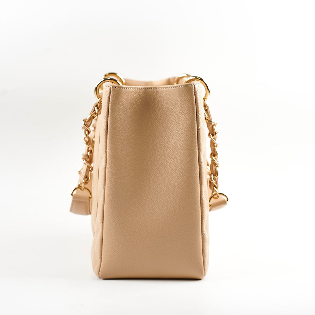 Chanel Caviar GST Grand Shopping Tote Beige
