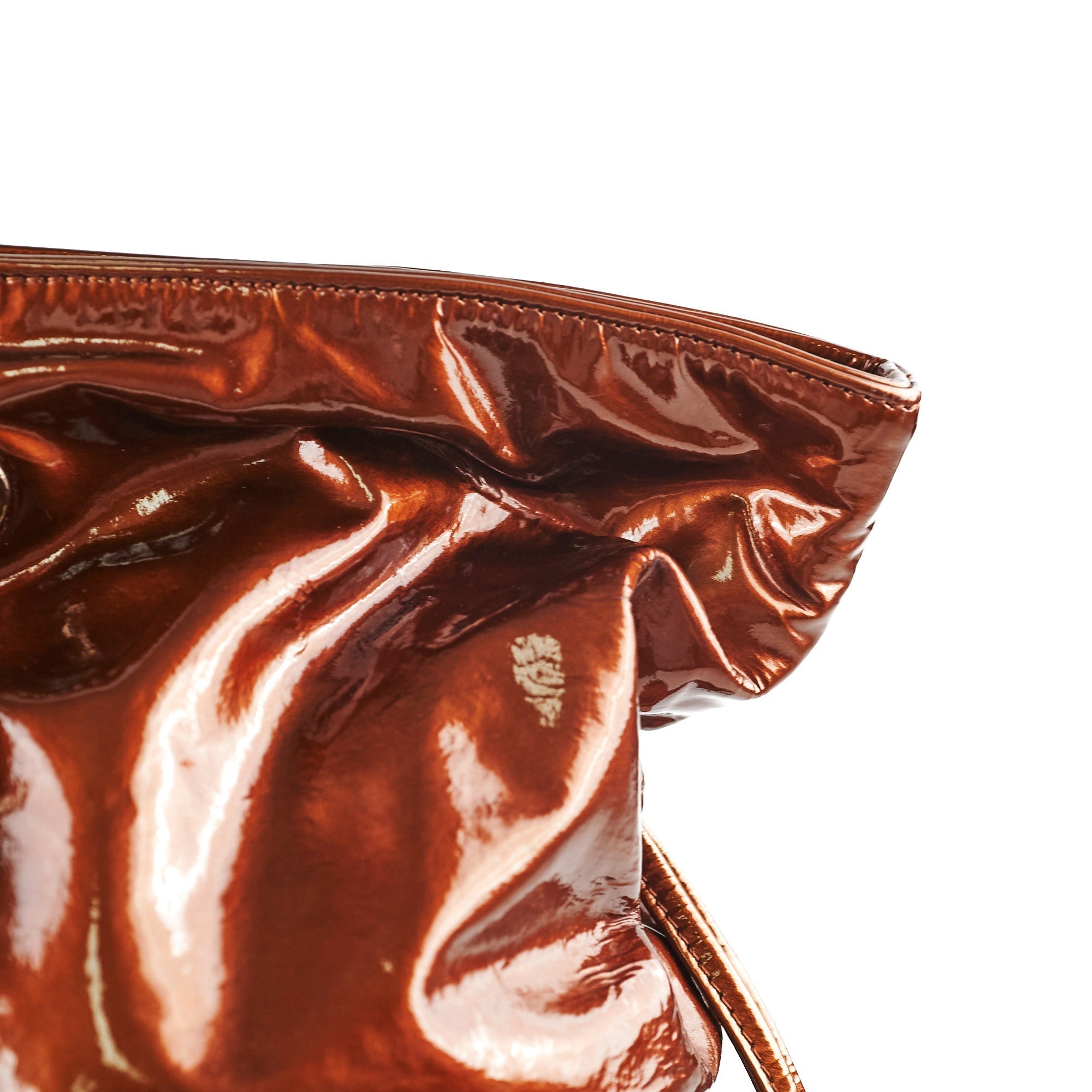 Deal of The Week  - Chanel Large Metallic Patent Tote Bronze 12 Series