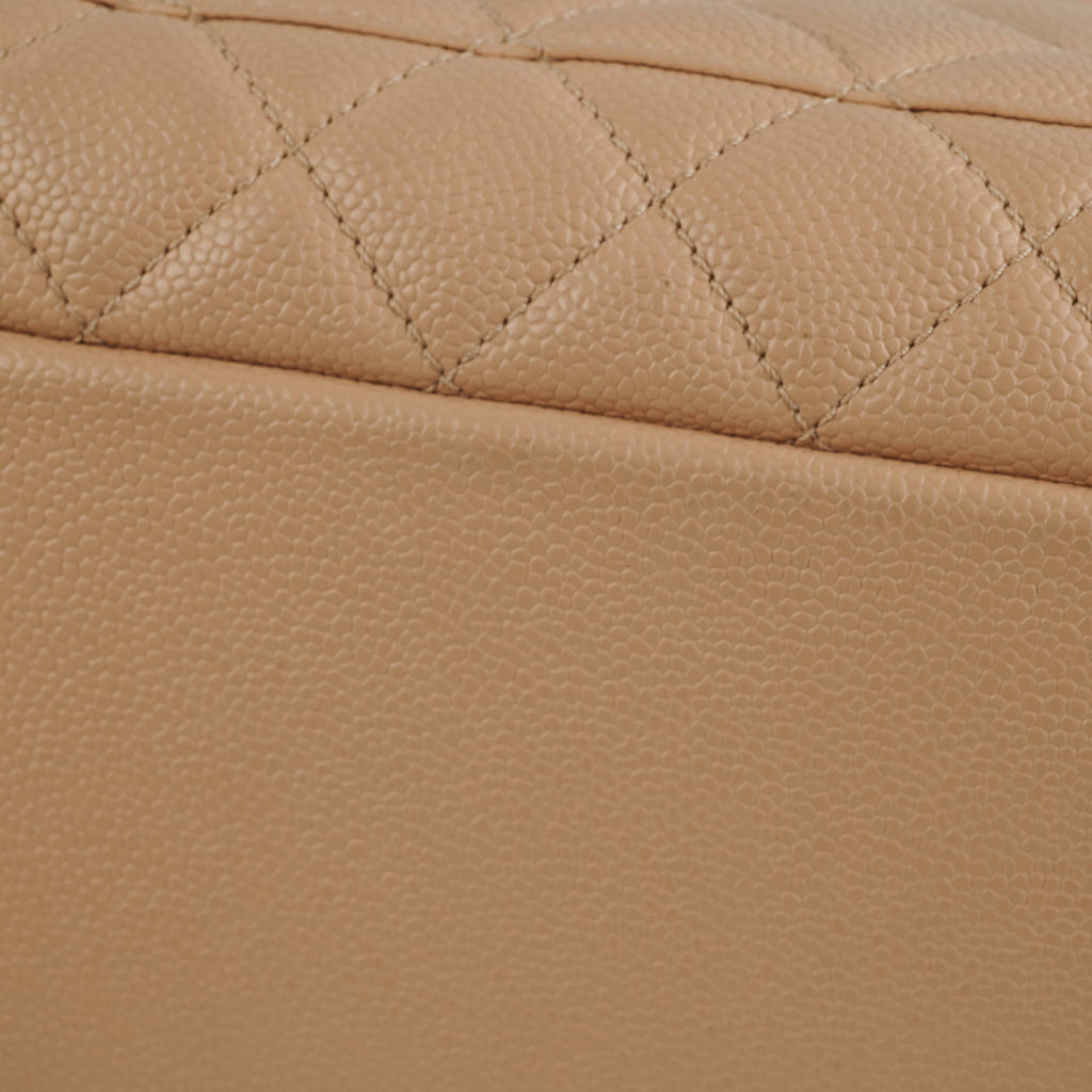 Chanel Caviar Grand Shopping Tote Beige