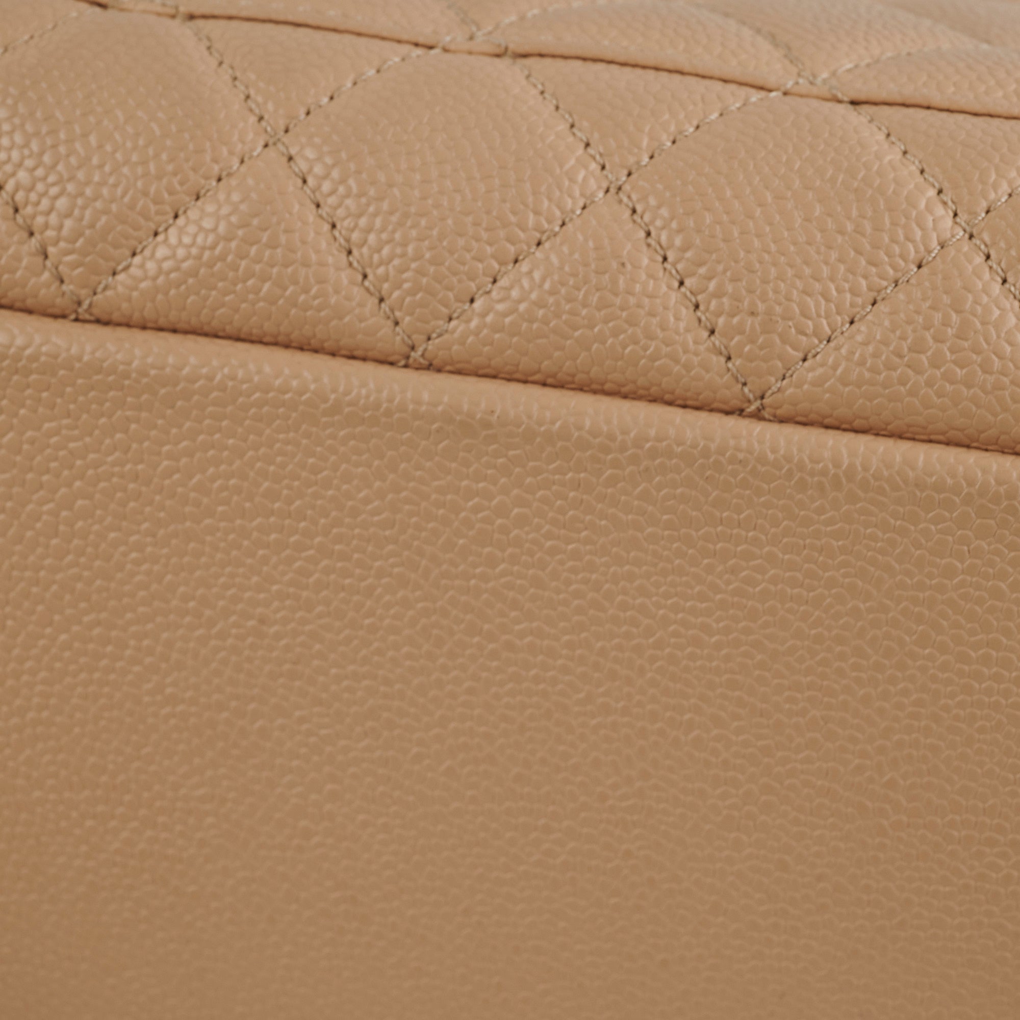Chanel Caviar Grand Shopping Tote Beige