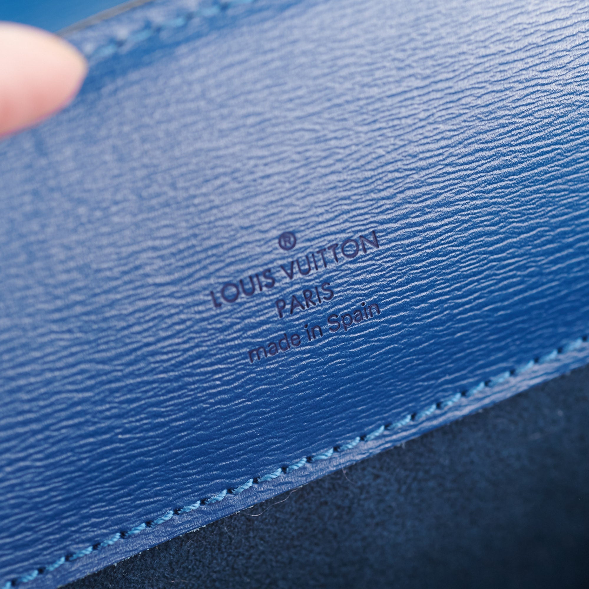 Louis Vuitton Cluny Epi Blue Shoulder Bag