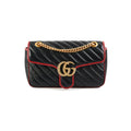 Gucci Marmont Small Black/ Red Shoulder Bag