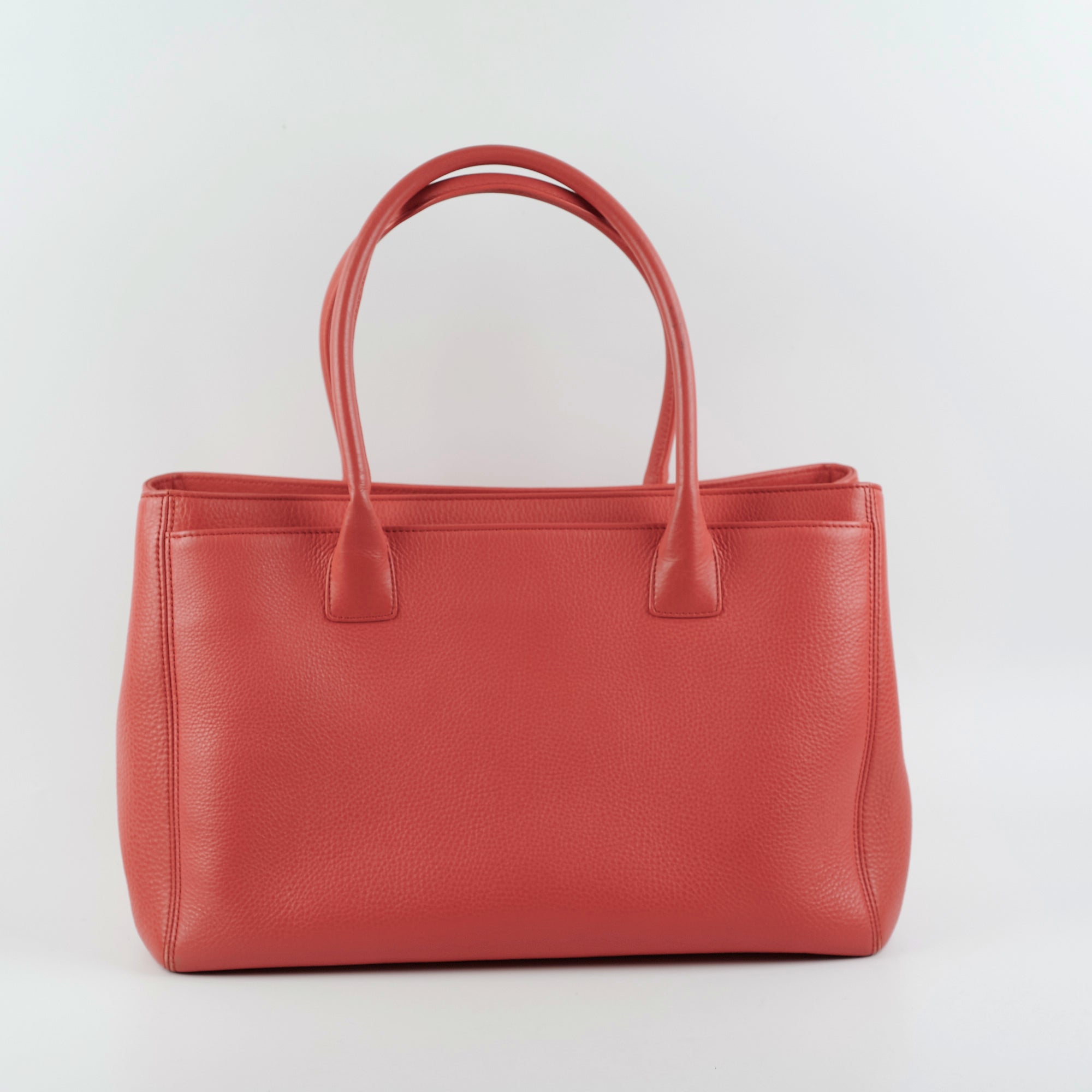 Chanel Medium Cerf Tote Coral Pink Calfskin