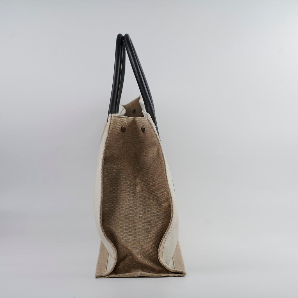 Saint Laurent Rive Gauche Tote Cream