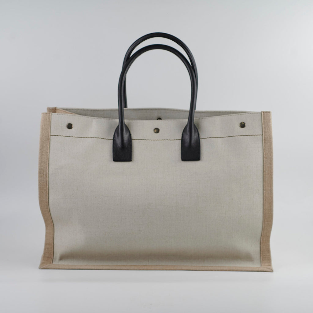 Saint Laurent Rive Gauche Tote Cream
