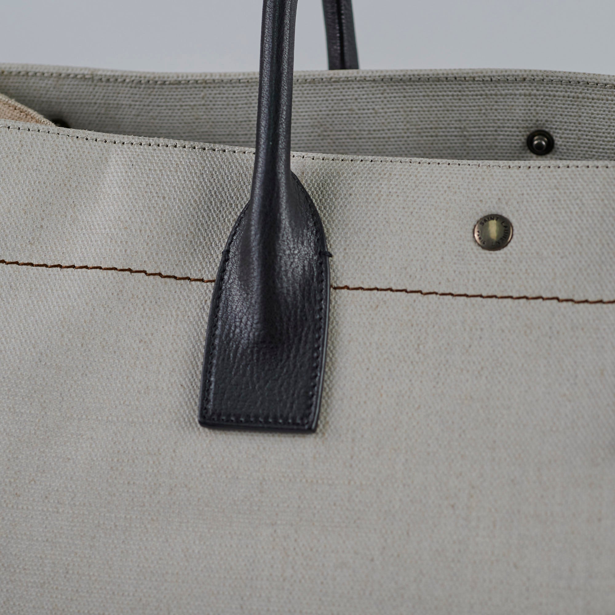 Saint Laurent Rive Gauche Tote Cream