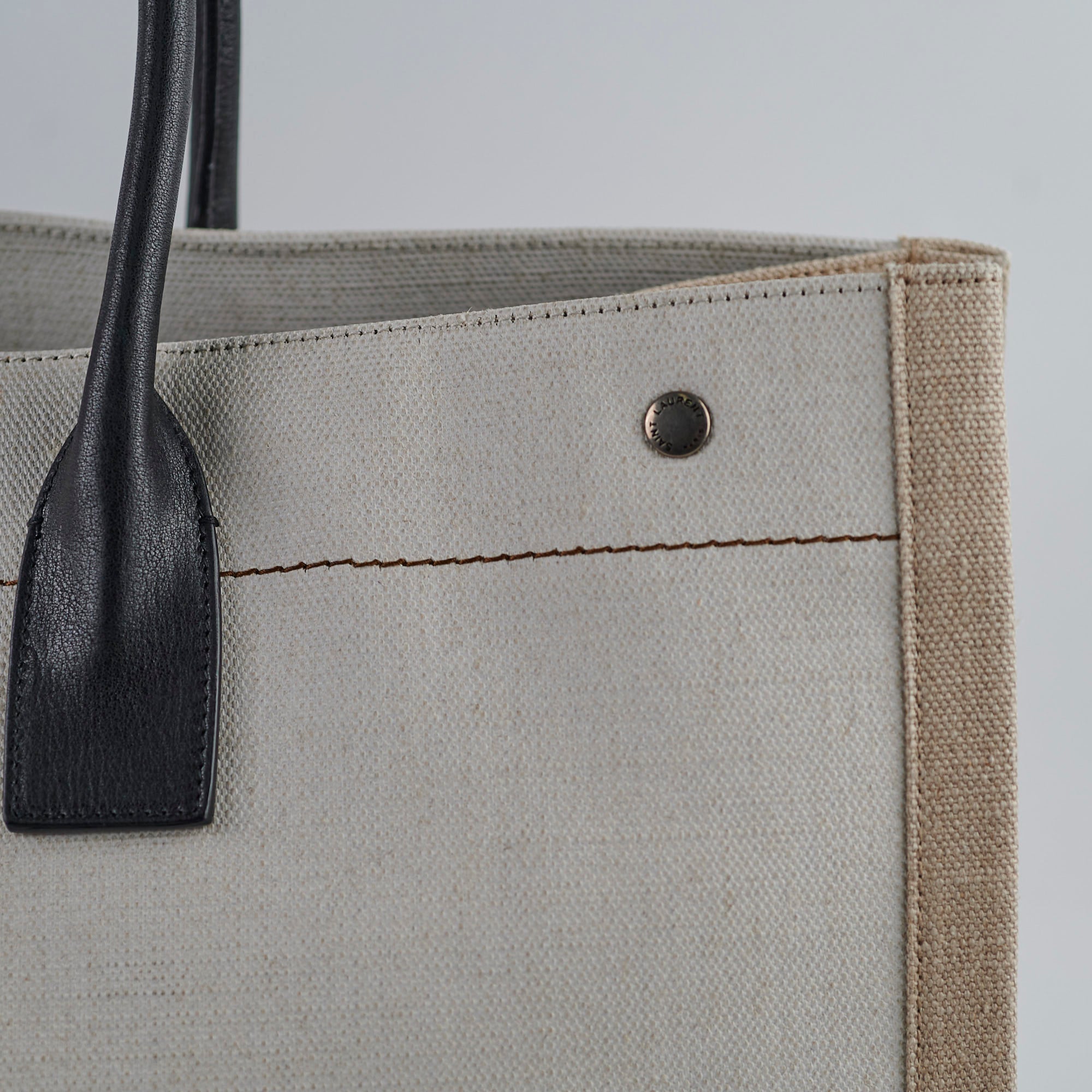 Saint Laurent Rive Gauche Tote Cream