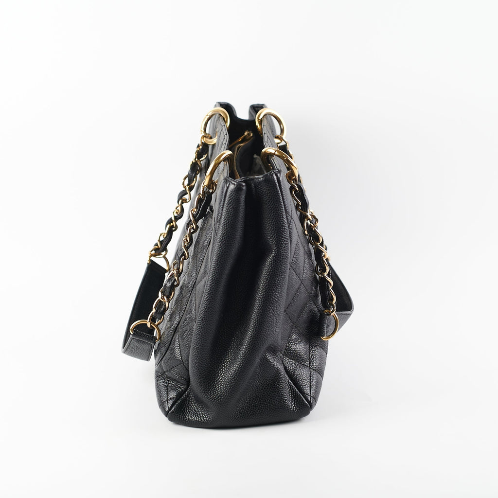 Chanel Grand Shopping Tote GST Black Caviar GHW Shoulder Bag