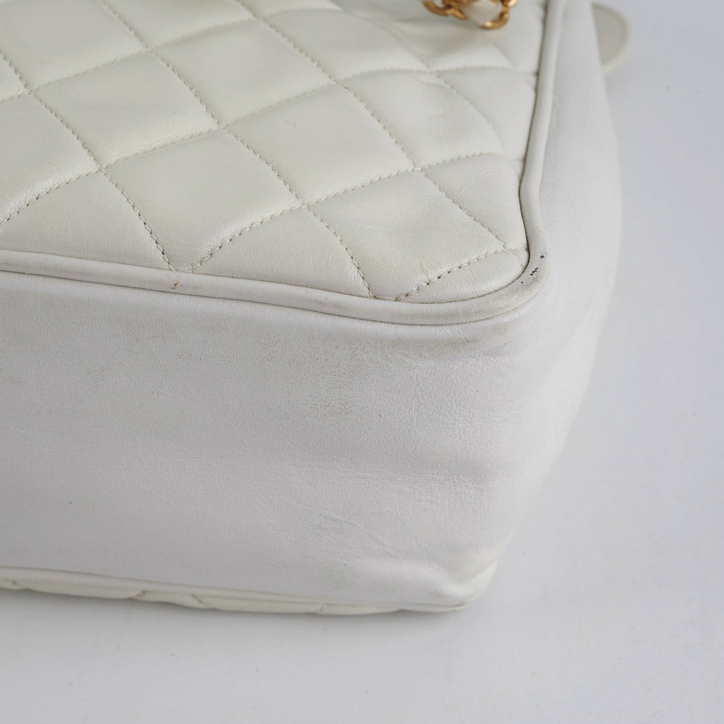 Chanel Vintage White Tote Bag