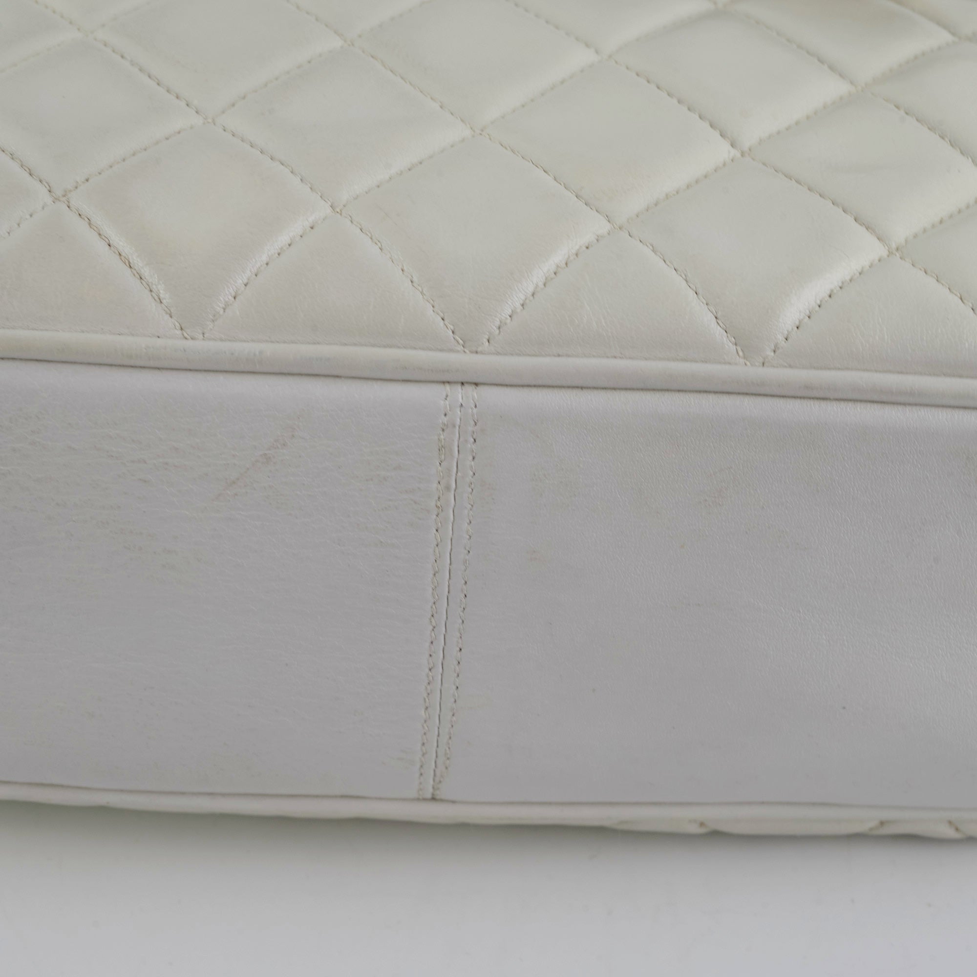 Chanel Vintage White Tote Bag
