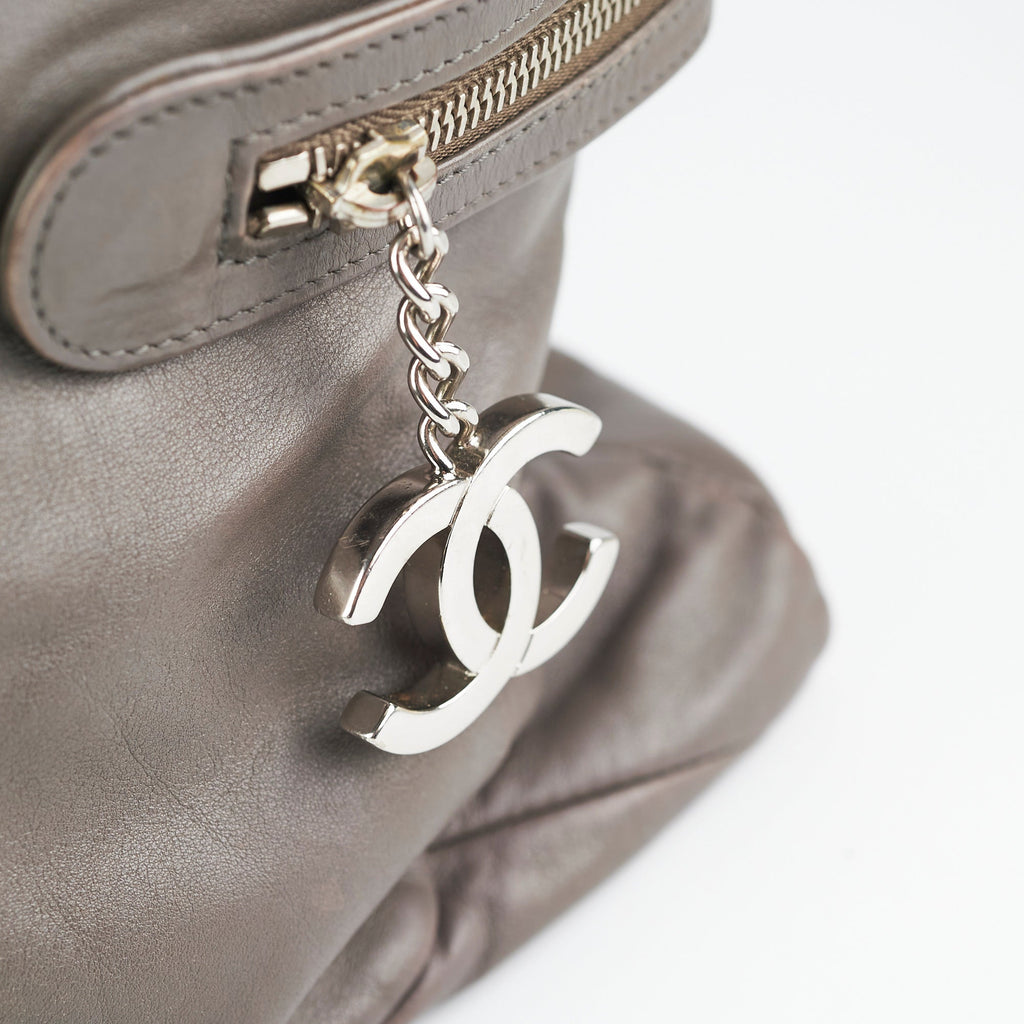 Chanel Grey Soft Calfskin Tote Bag