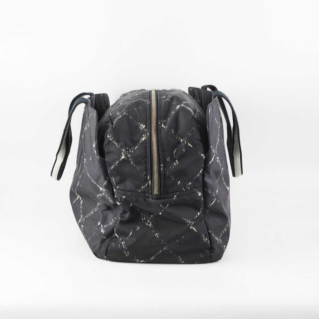 Chanel Diamond - Print Tote Bag Black