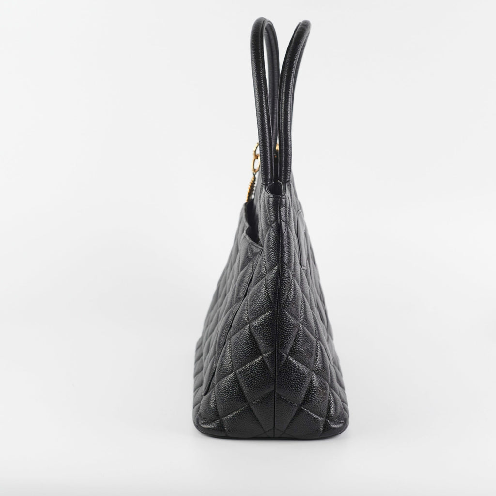 Chanel Madelion Black Caviar Tote