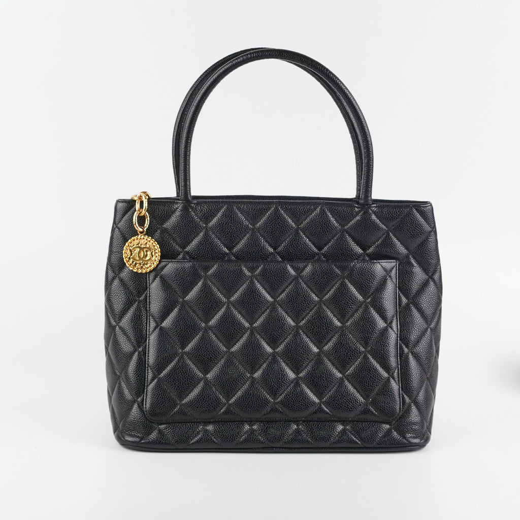 Chanel Madelion Black Caviar Tote