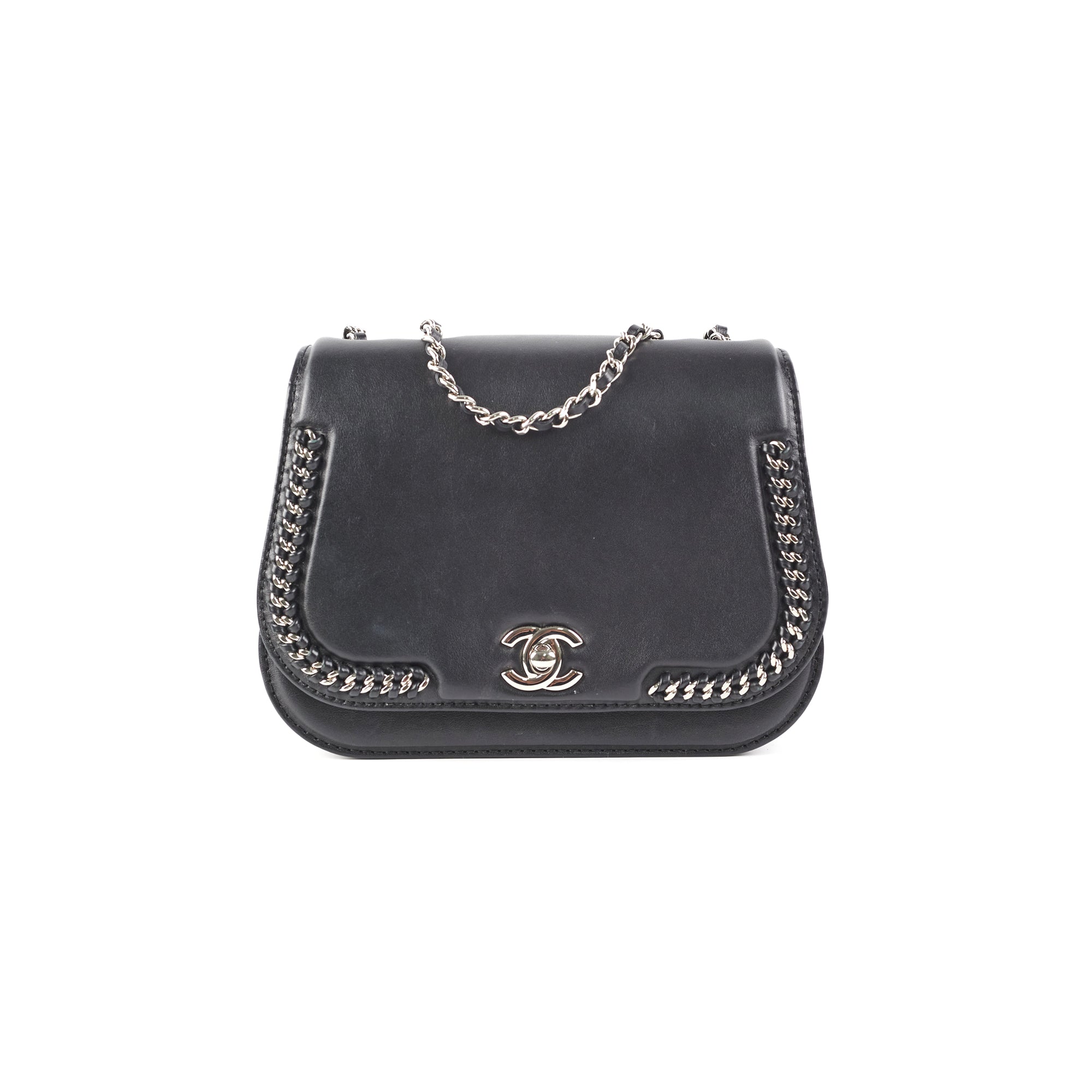 Chanel Seasonal Chain Flap Calfskin Shoulder Bag