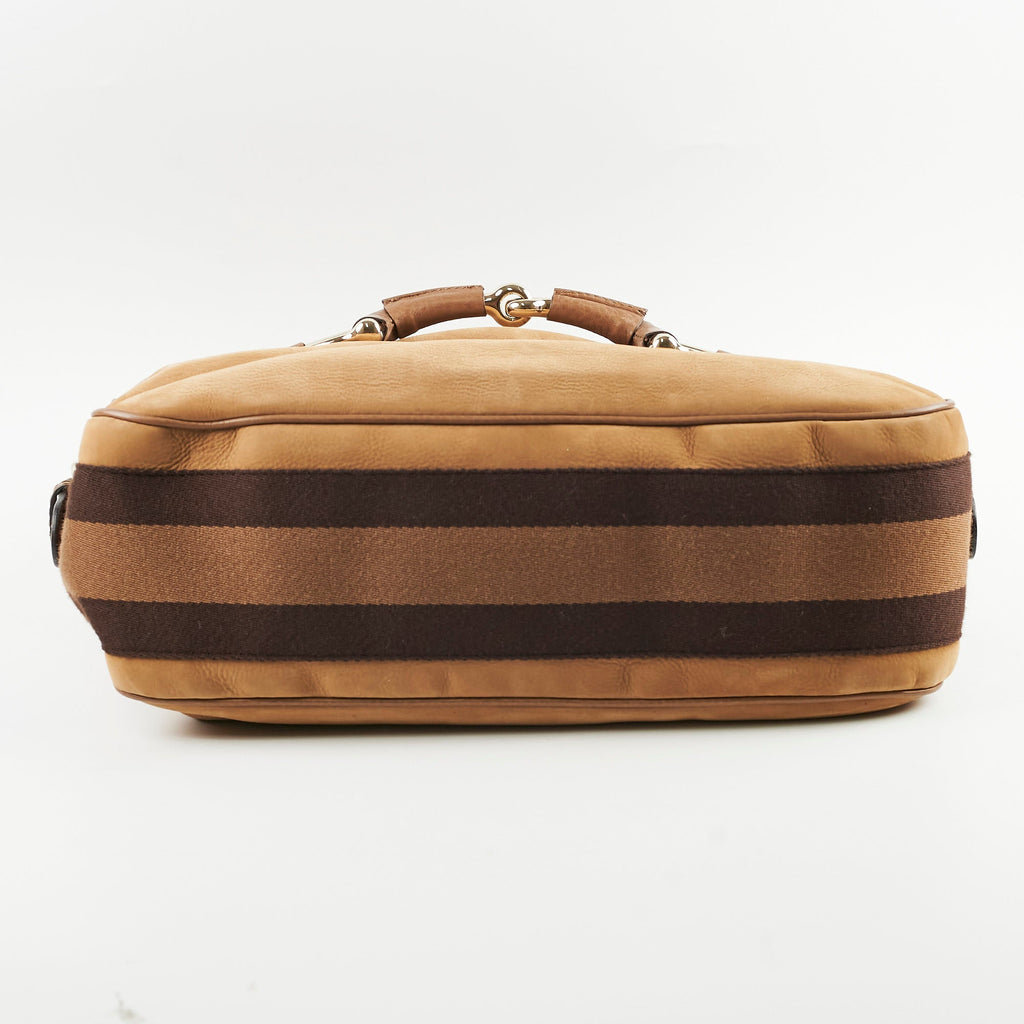 Gucci Horsebit Hobo Shoulder Bag Brown