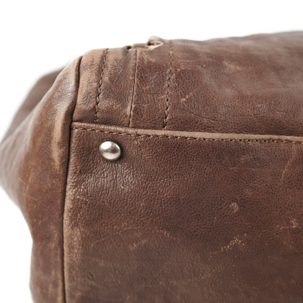 Chanel Vintage Brown Leather Tote - Series 10