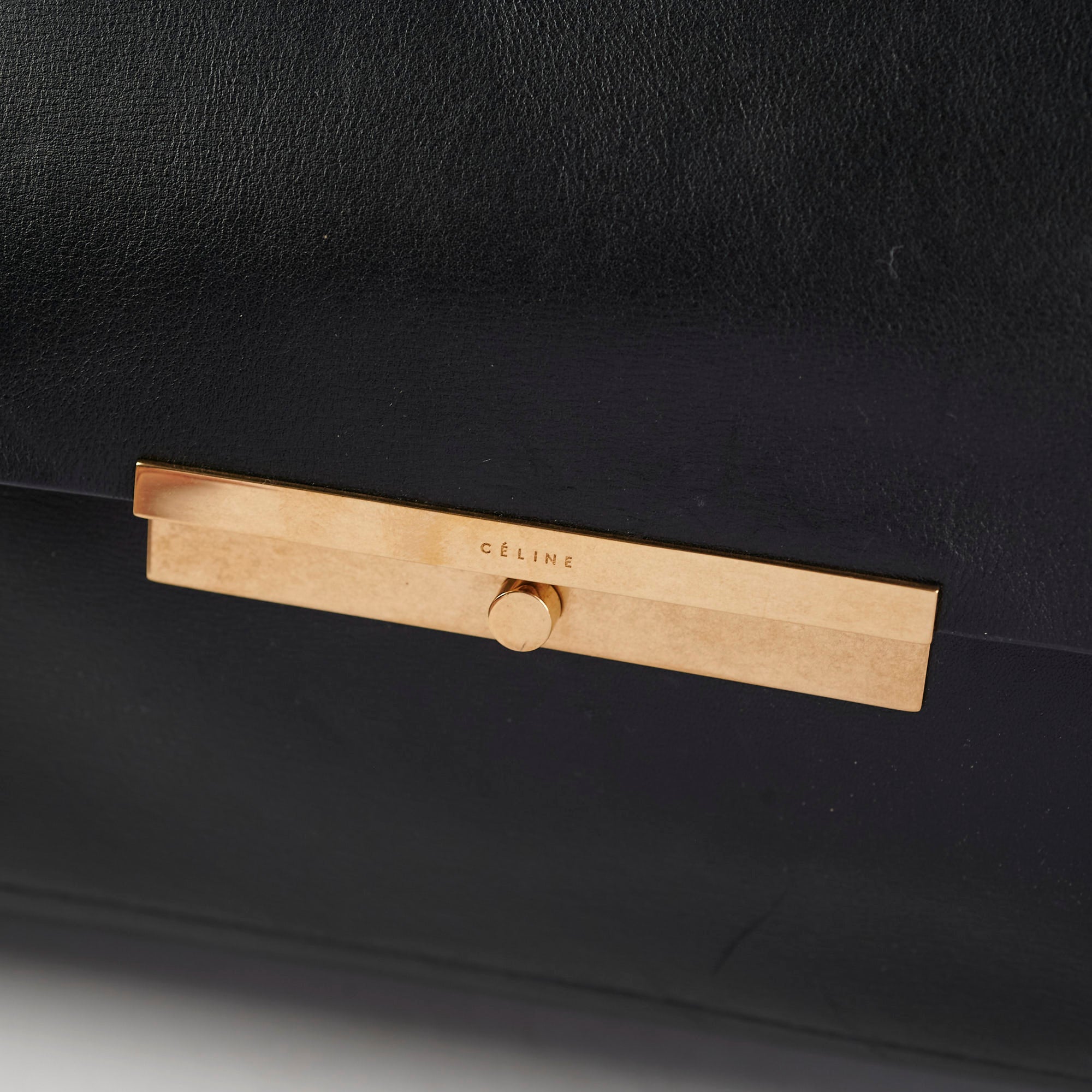 Celine Blade Leather Shoulder Bag Black