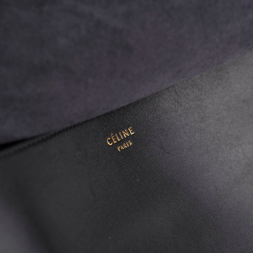 Celine Blade Leather Shoulder Bag Black