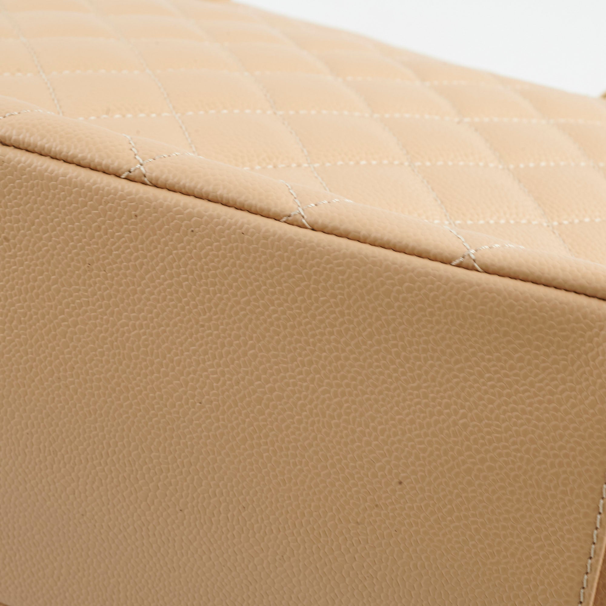Chanel GST Caviar Beige Shoulder Bag - Series 20