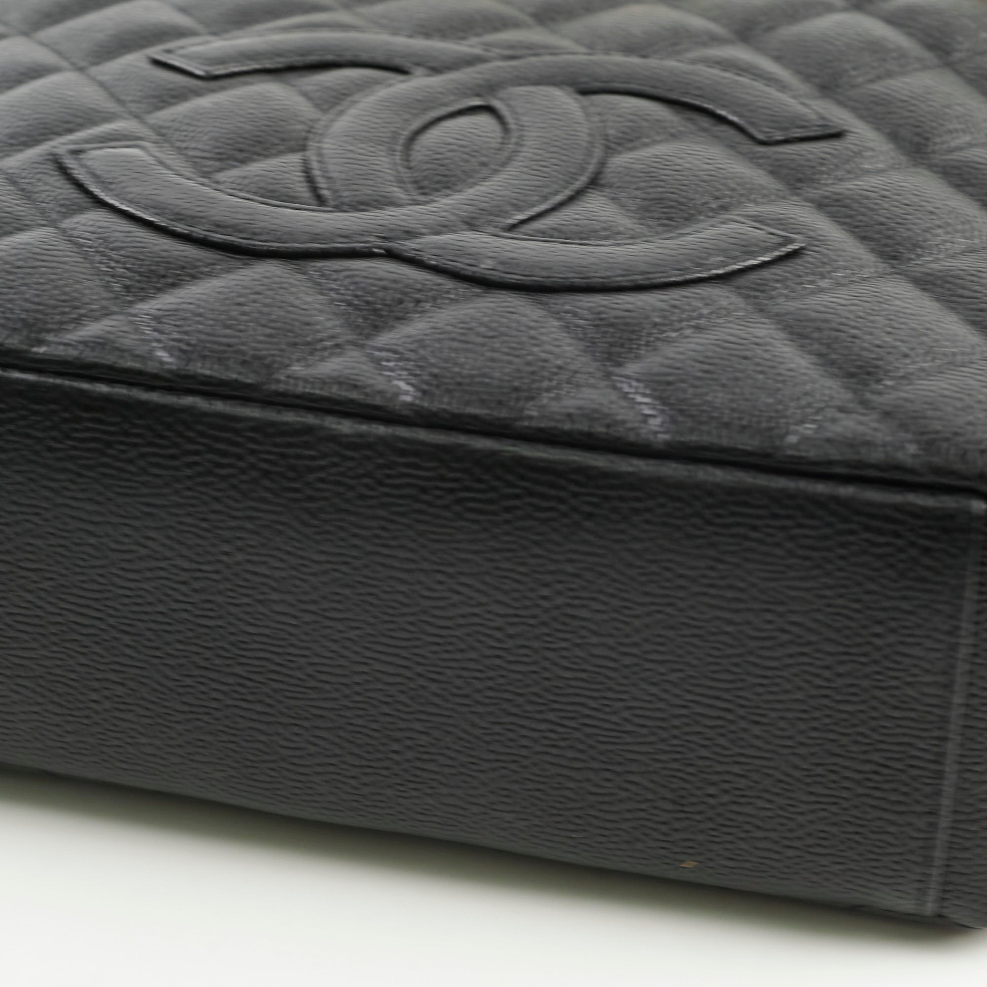 Chanel Caviar PST Petite Shopping Tote Black