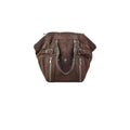 Saint Laurent Downtown Tote Bag Suede Embossed Leather Brown