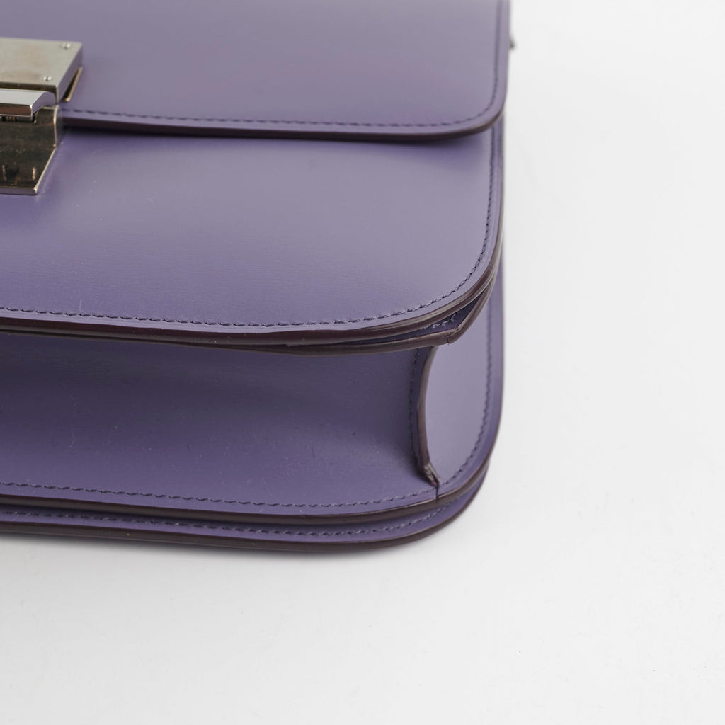 Celine Medium Purple Box Shoulder Bag