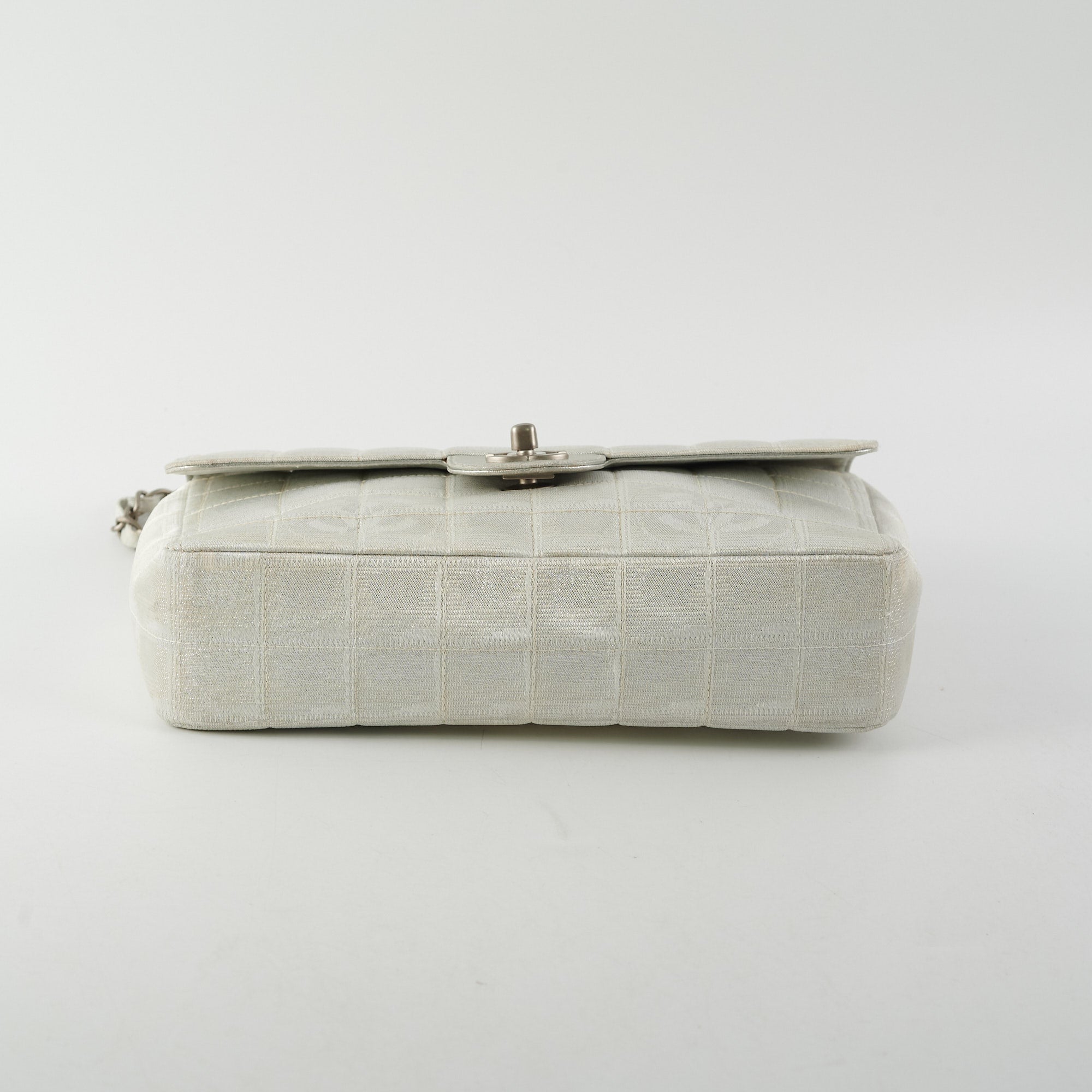 Chanel New Travel Line Chain Shoulder Bag Silver
