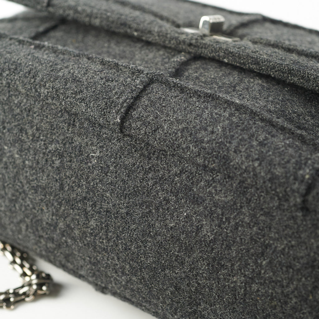 Chanel 2.55 Panelled Shoulder Bag Anthracite Grey