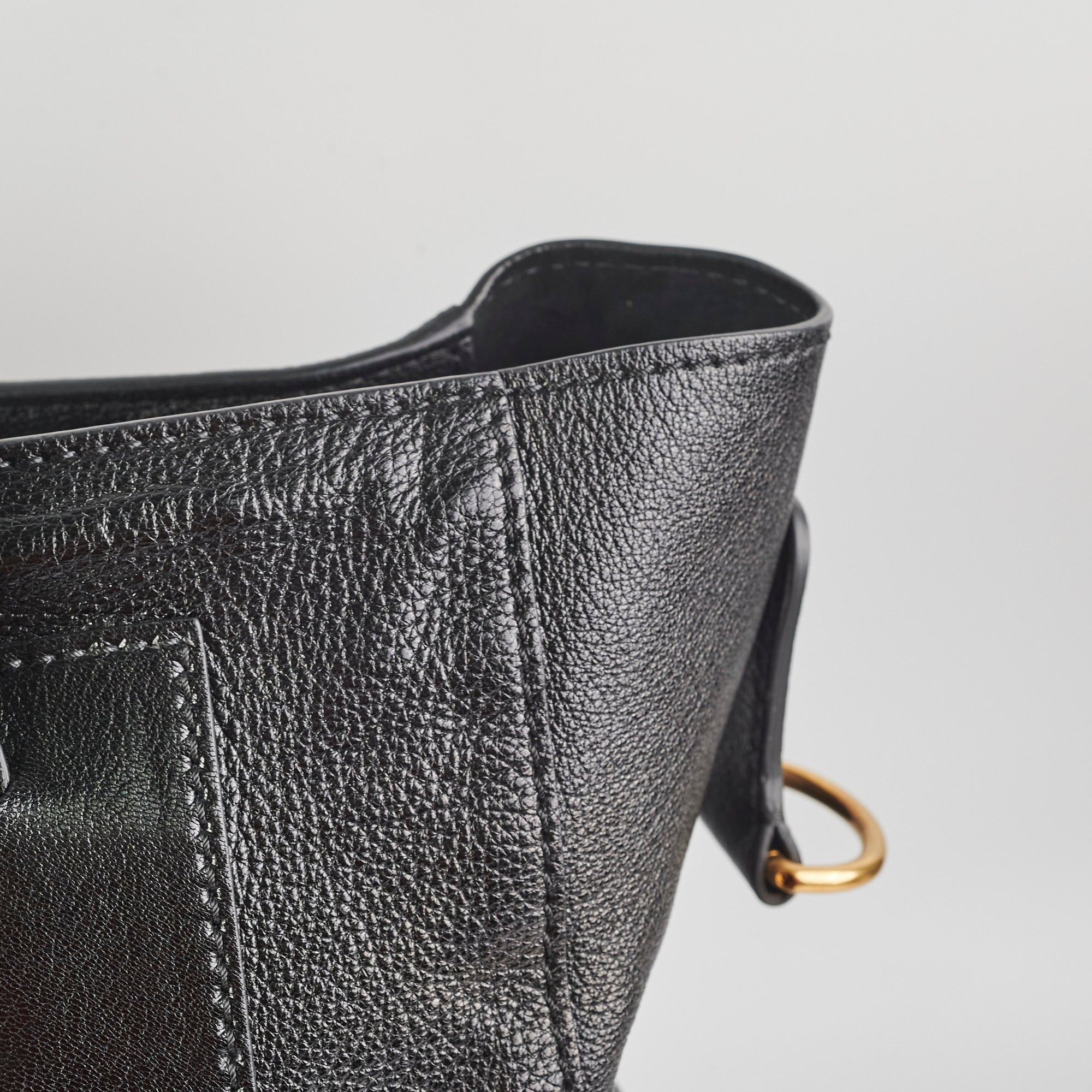 Christian Dior Diorangeles Studded Leather Tote Black
