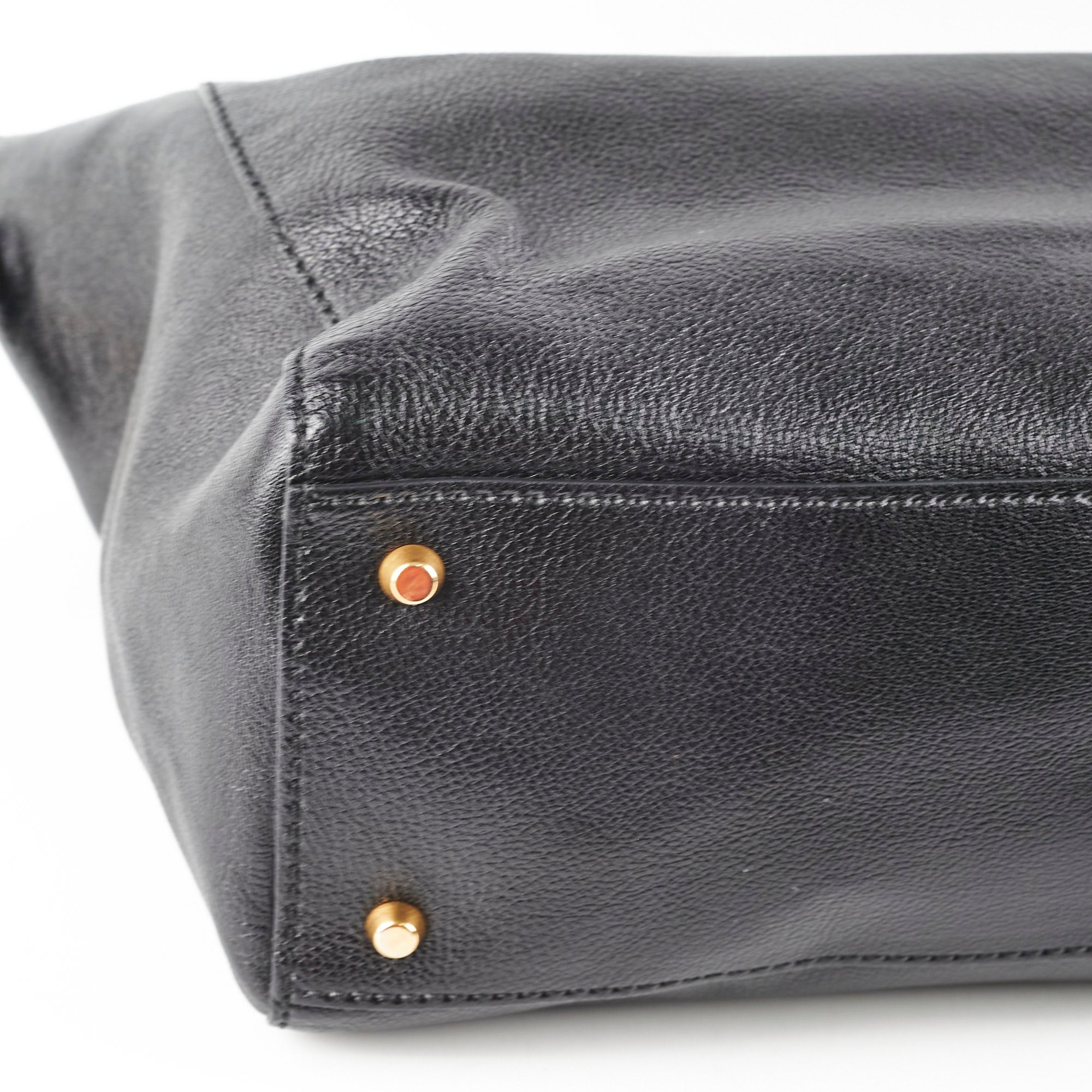Christian Dior Diorangeles Studded Leather Tote Black