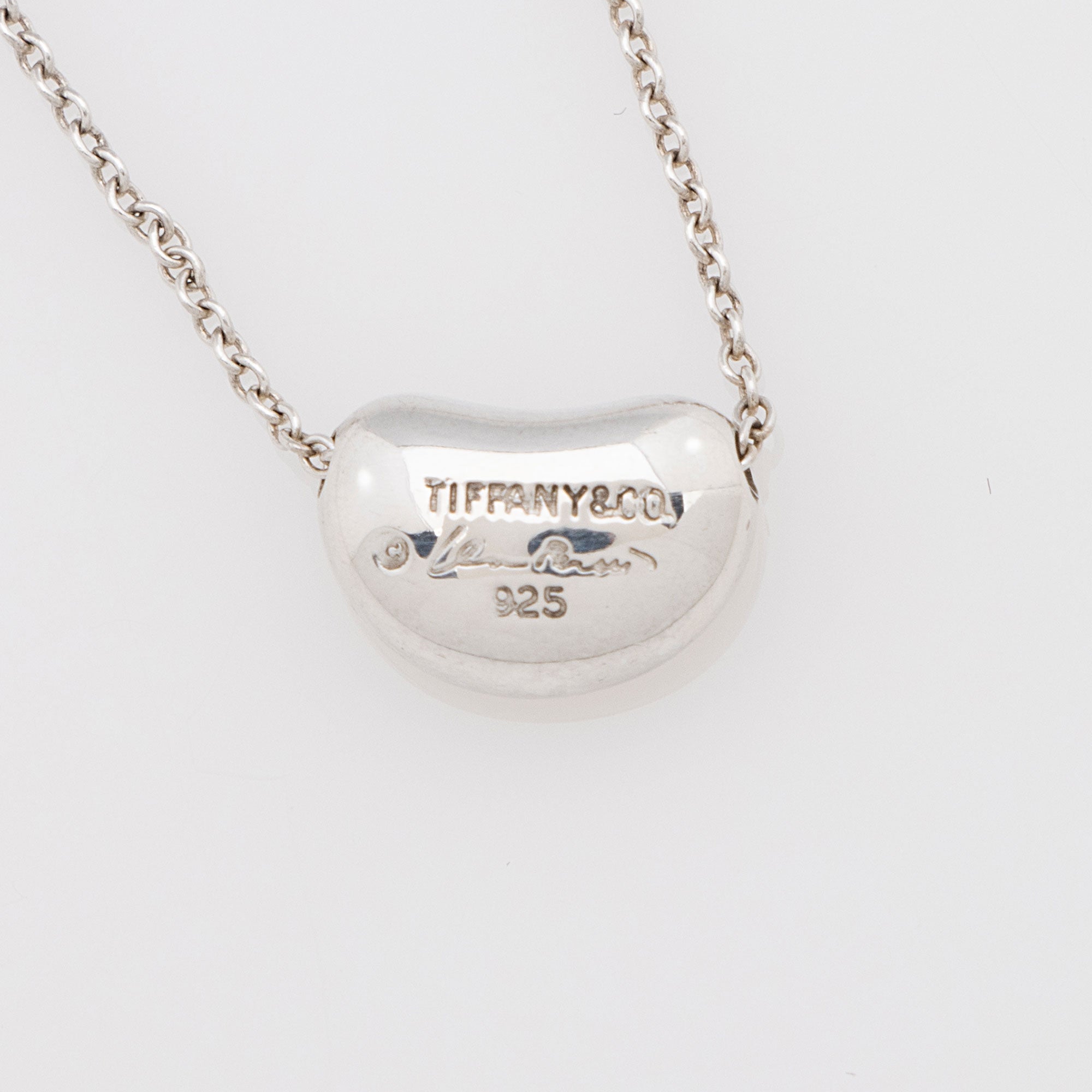 Tiffany & Co. Elsa Peretti Sterling Silver Bean 9mm Necklace