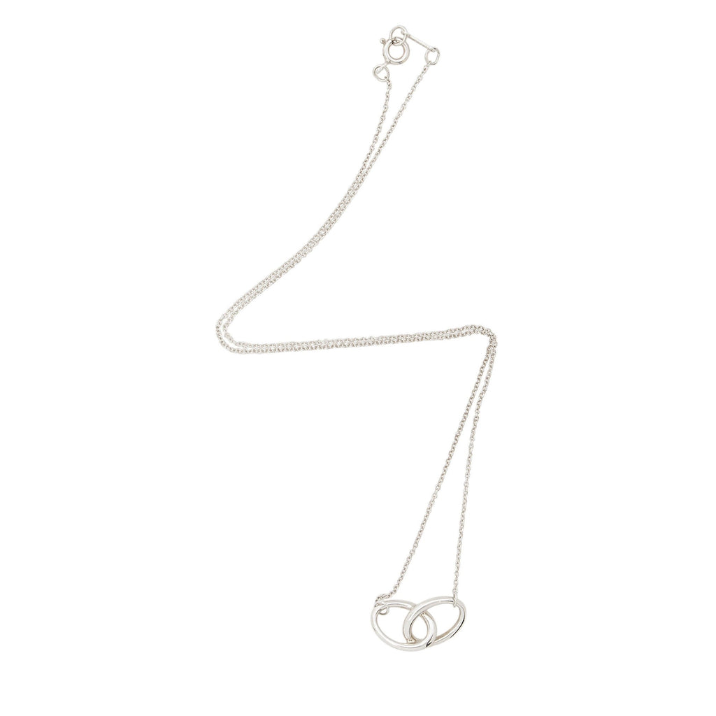Tiffany & Co. Elsa Peretti Sterling Silver Double Loop Necklace