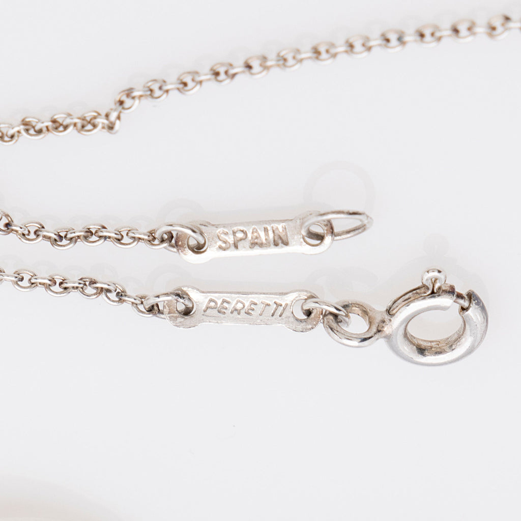 Tiffany & Co. Elsa Peretti Sterling Silver Open Heart 16mm Small Necklace