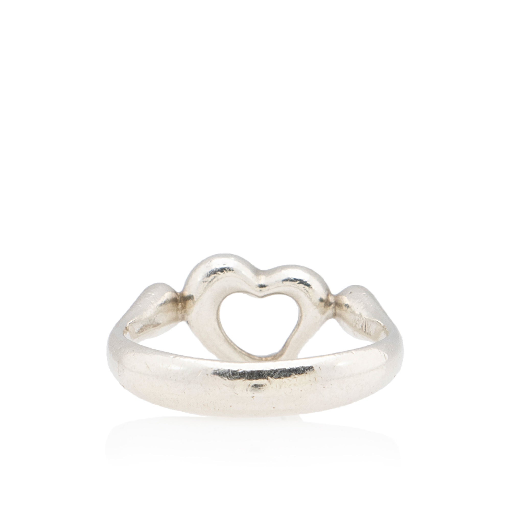 Tiffany & Co. Elsa Peretti Sterling Silver Open Heart Ring - Size 5