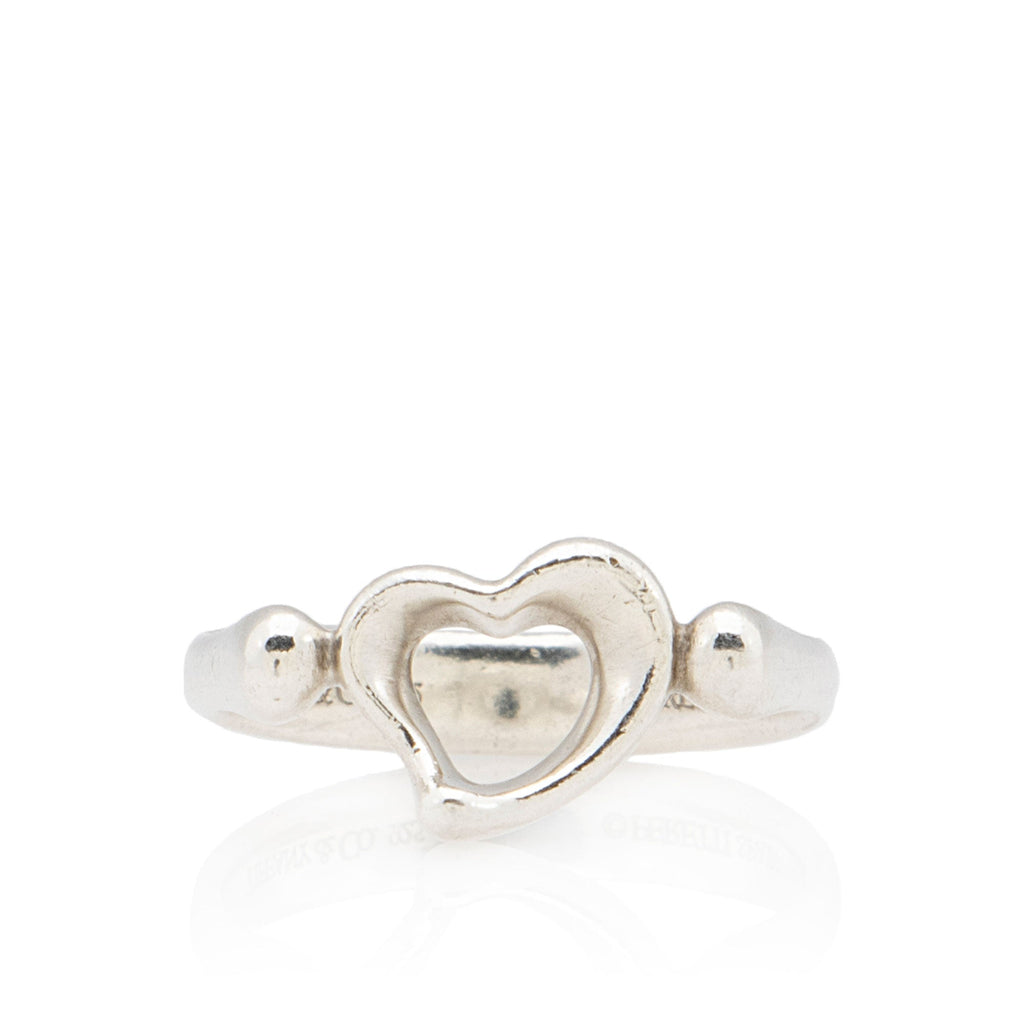 Tiffany & Co. Elsa Peretti Sterling Silver Open Heart Ring - Size 5