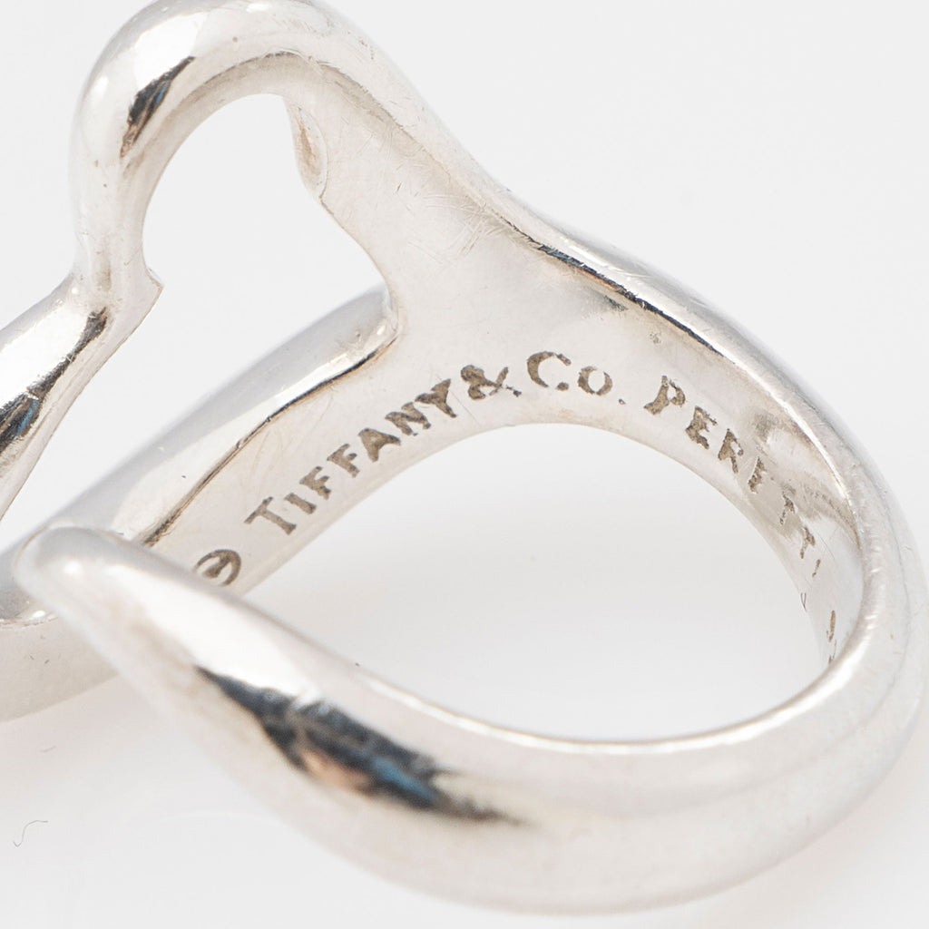 Tiffany & Co. Elsa Peretti Sterling Silver Open Heart Ring - Size 6 3/4