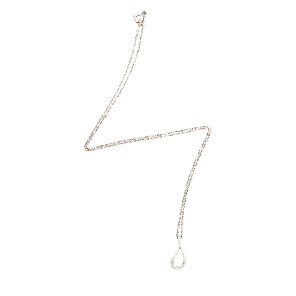 Tiffany & Co. Elsa Peretti Sterling Silver Open Teardrop Necklace