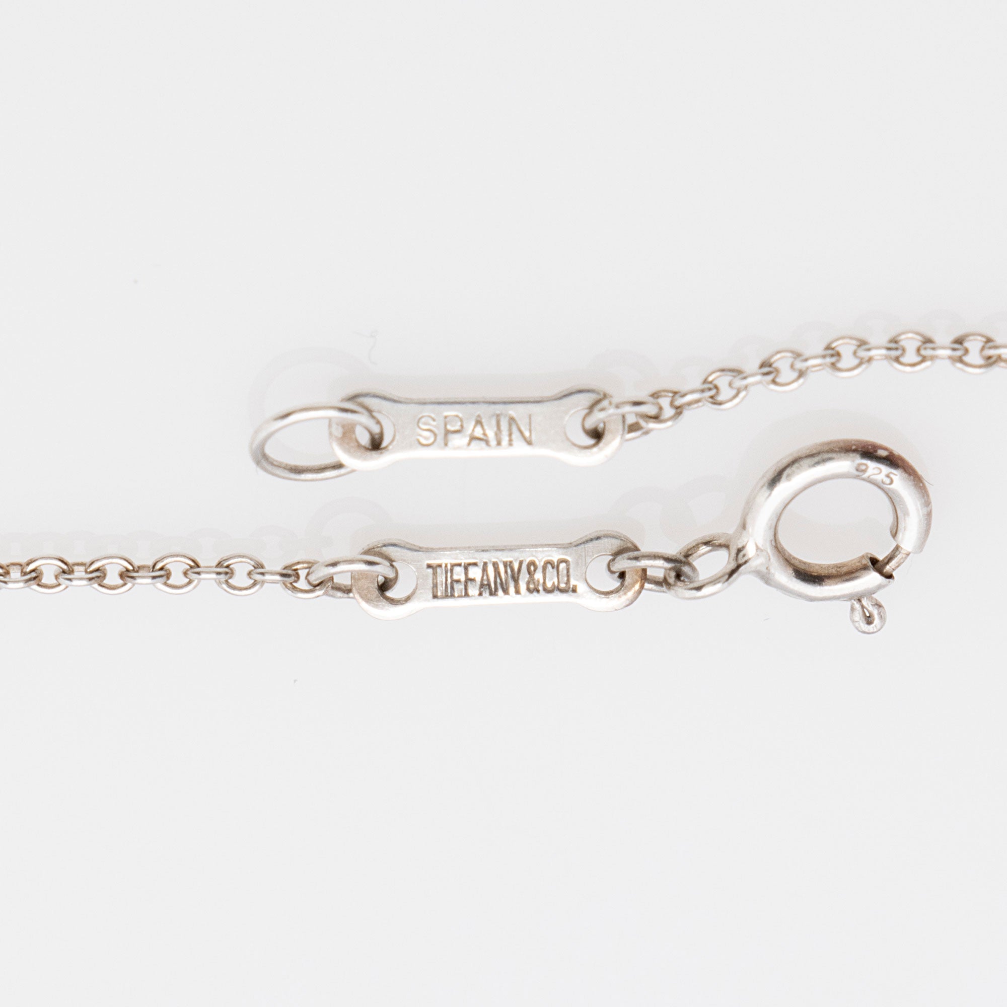 Tiffany & Co. Elsa Peretti Sterling Silver Open Teardrop Necklace