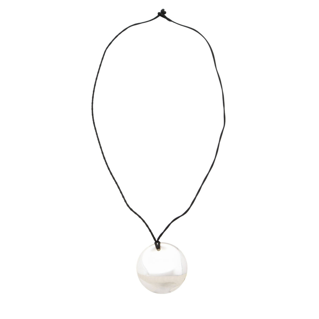 Tiffany & Co. Elsa Peretti Sterling Silver Silk Cord Round Necklace