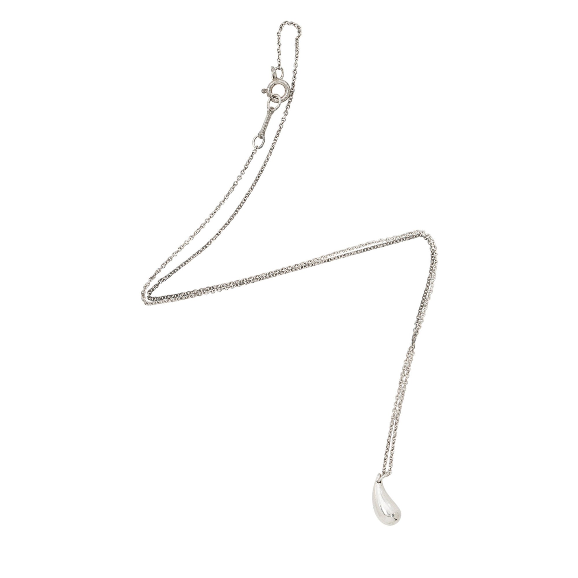 Tiffany & Co. Elsa Peretti Sterling Silver Teardrop 12mm Necklace